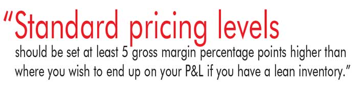 standard pricing levels