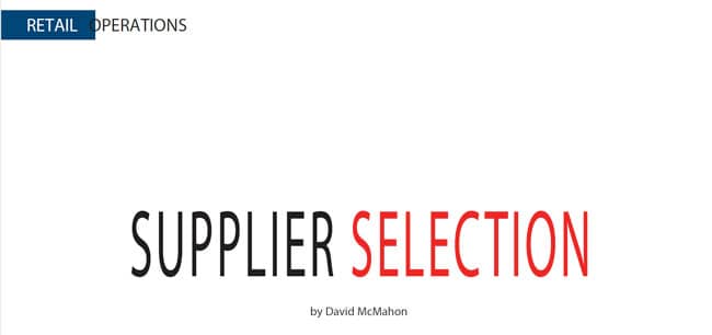 Supplier selection