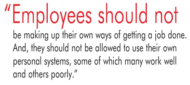 Employee should not
