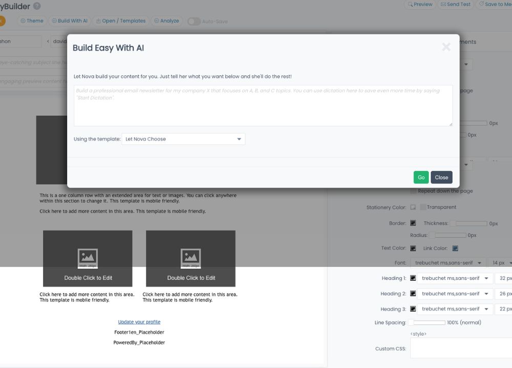 Email Easy Builder-performnow