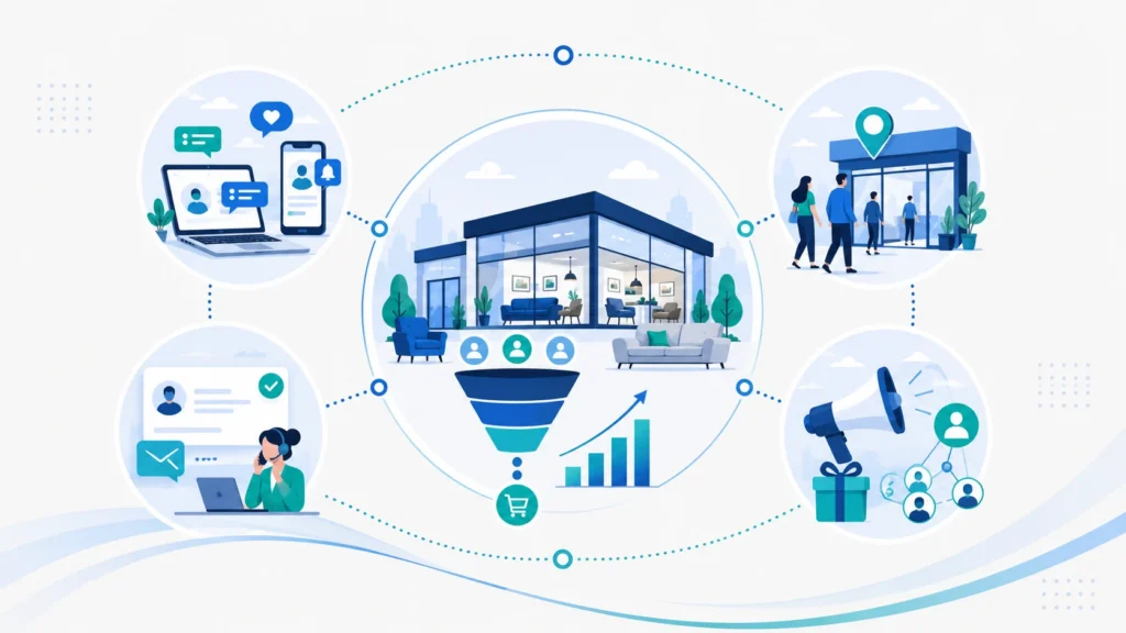 Marketing funnel and multi-channel engagement
