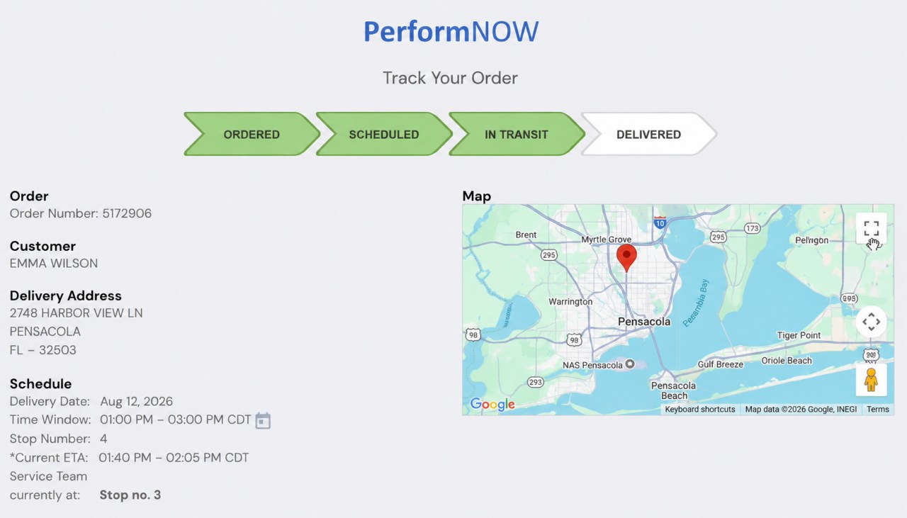 Delivery workflow screenshot
