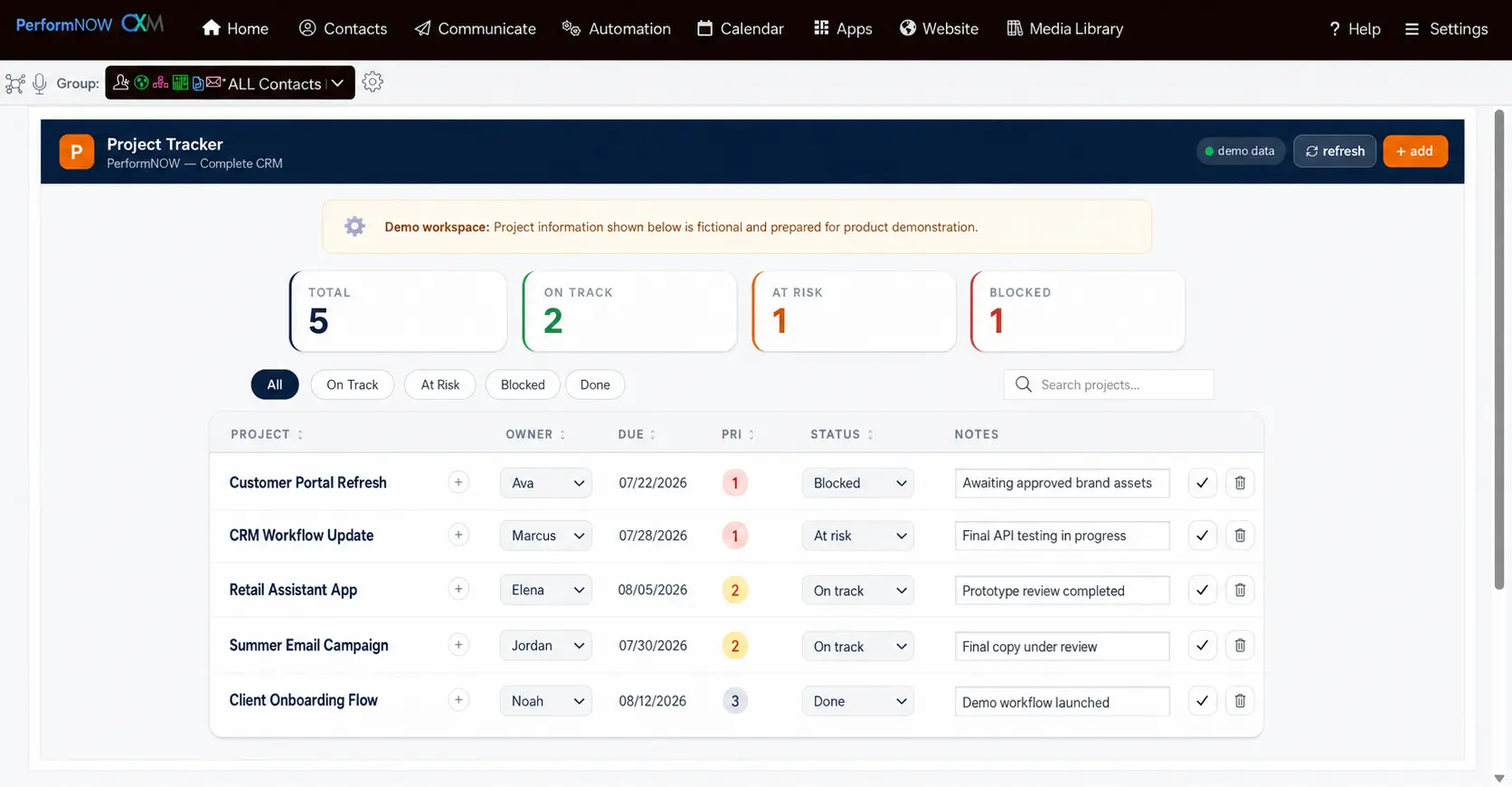 project-tracker-screenshot screenshot