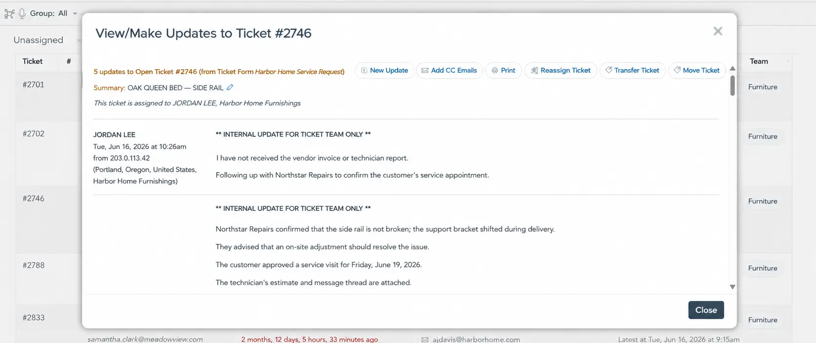PerformNOW-CXM-ticket-update-screenshot screenshot