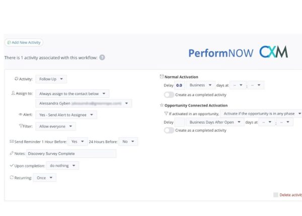 Automated email and text follow-up